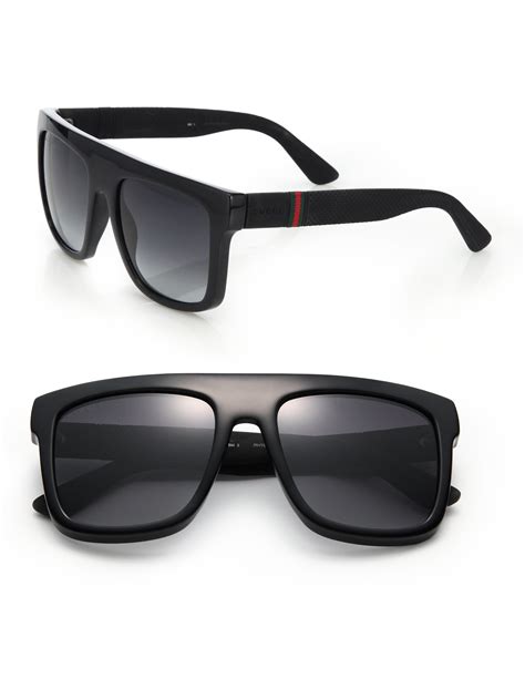 55mm polarized rectangular sunglasses gucci|gucci sunglasses cettire.